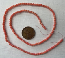 ONE STRAND 3 MM 15.5" GENUINE FACETED SALMON COLOR CORAL BEADS BELOW WHOLESALE