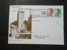 FRANCE, ENTIERS POSTAUX CARTE 2424-CP1, oblitéré GERBEVILLER
