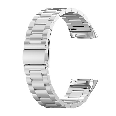 Drei-Perlen Metall Stahl Armband Uhr Gürtel Armband für Fitbit Charge 6/5