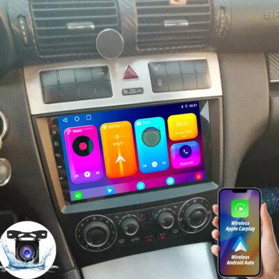 Android 14.0 Car Stereo Radio GPS Nav BT For Mercedes Benz C Class W203 CLK W209