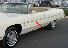 1 1 8 Vintage Style White Chrome Beltline Body Side Molding 26 Ft Wpoints