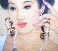 Belles boucles dormeuses anciennes Art Déco or jaune brillant