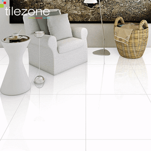 Porcelain Extreme Super White Floor Tile 600x600mm High Gloss Glazed Image Is Loading Porcelain Extreme Super White Floor Tile 600x600mm High