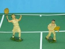 JOHILLCO 1930s PRE-WAR LEAD MALE & FEMALE TENNIS PLAYERS JOHN HILL & CO