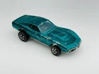 Hot Wheels Redline CUSTOM CORVETTE Aqua HK Tan Interior Nice !!!