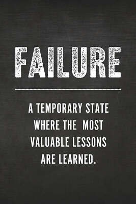 Failure Motivational Wall Art Print