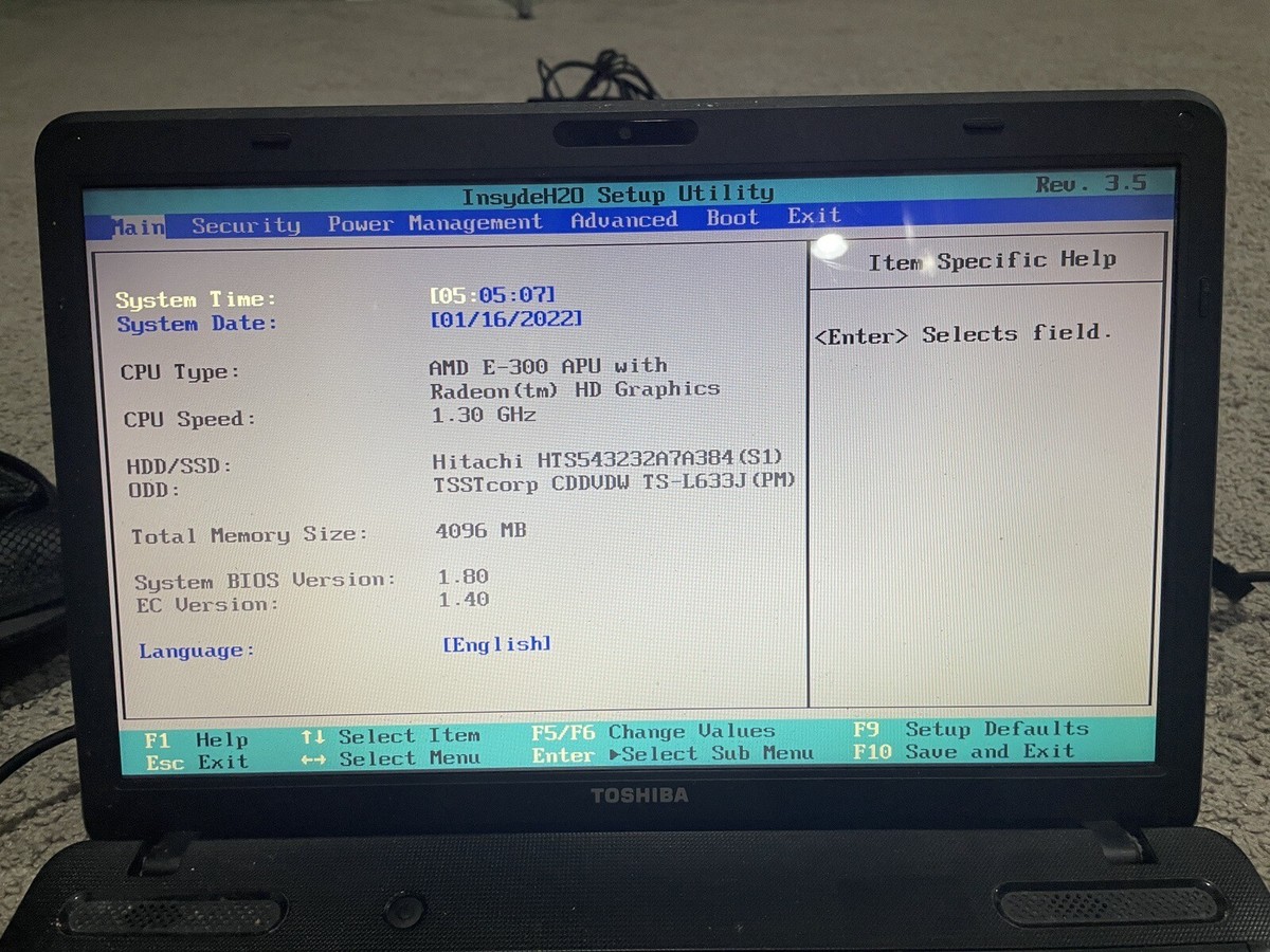 Toshiba Satellite C655D-S5300 15.6
