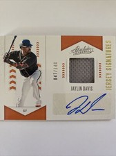 2020 Absolute Baseball Jersey Signatures Jaylin Davis 47/140