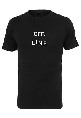 Mister Tee Off Line Tee T-Shirt Haut Noir Imprimé Basic Homme - Photo 1/2