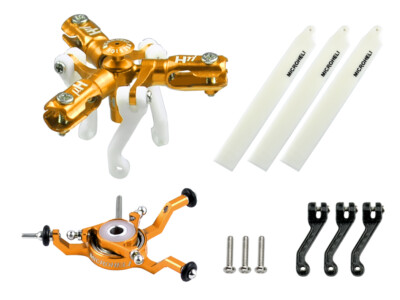 Microheli CNC Triple Blades Conversion set (GOLD) - BLADE?NANO CPX/S/S2/S3