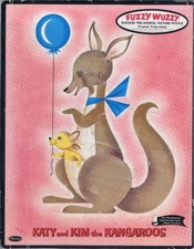 Katy  Kim the Kangaroos, Fuzzy Wuzzy Preschool Frame Tray Puzzle  4422 Whitman