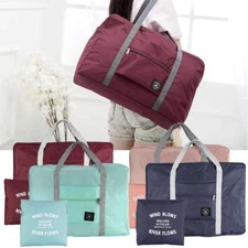 Women Portable Foldable Luggage Carry-on Travel Storage Hand Shoulder Duffle Bag