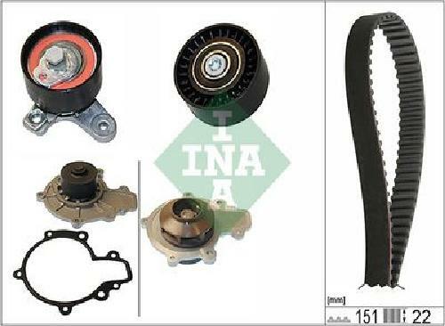 Original INA Wasserpumpe + Zahnriemensatz 530 0572 30 FüR Chevrolet Opel-image