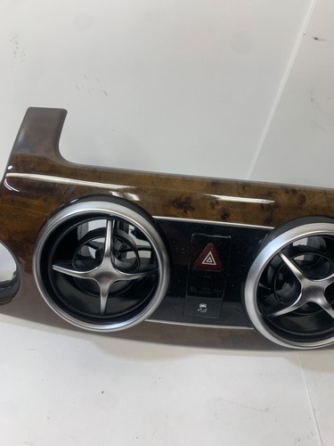 13-15 Mercedes GLK350 Center Dashboard Molding Air Vent Trim Wood with Button - Picture 5 of 14