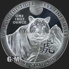 2022 Chinese Lunar Year Of The Tiger 1 oz .999 Fine SILVER Round FREE SHIPPING