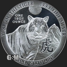 2022 Chinese Lunar Year Of The Tiger 1 oz .999 Fine SILVER Round FREE SHIPPING
