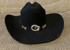 Bullhide by Montecarlo El Valedor Black Wool Felt COWBOY Hat Size 6-3/4 new
