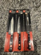 3 Vintage WUSTHOF Knives 4582 16cm, 4149 20cm, 4522 16cm TridentSolingen Germany
