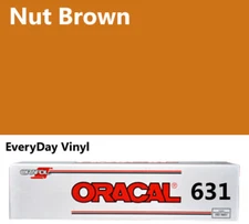 12"x5'- Nut Brown - Matte Oracal 631 Exhibition CAL Vinyl Roll - Adhesive Vinyl