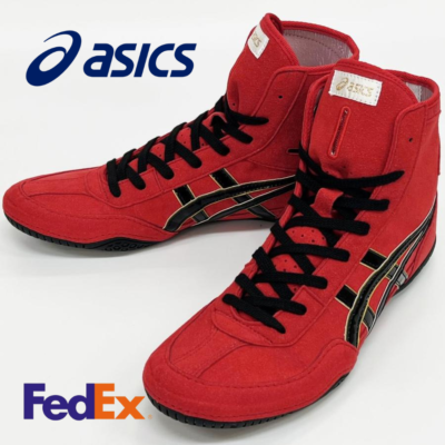 asics wrestling shoes 1083A001 Boxing Shoes Red×Black×Gold oki11