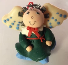 Funny Metal Spring Curly Hair Choir Angel Plastic Christmas Tree Ornament - NICE