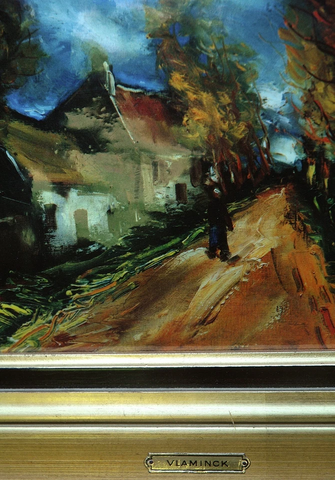 Émaux plaque Helca d'après Vlaminck la route - Photo 2/4