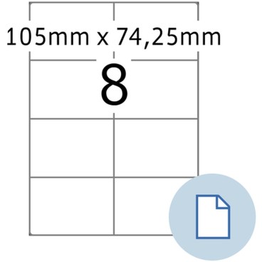 Herma Universal-Etiketten Dataprint, 105 X 74,25 Mm, Weiß 1 Bis 20 Stk Spare 18%-image