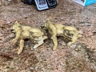 Set of 2 Vintage Boxer Dogs Sitting Decorative Figurine Statue Tan 5.25" High — photo 5