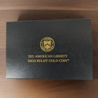 2021 American Liberty High Relief Gold Coin Box + COA - NO COIN - BOX & COA ONLY
