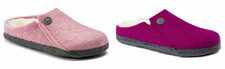 New in-Box Birkenstock Kids Zermatt Shearling Wool Clog Slipper Rose, Berry Pink