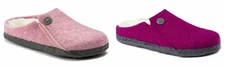 New in-Box Birkenstock Kids Zermatt Shearling Wool Clog Slipper Rose, Berry Pink