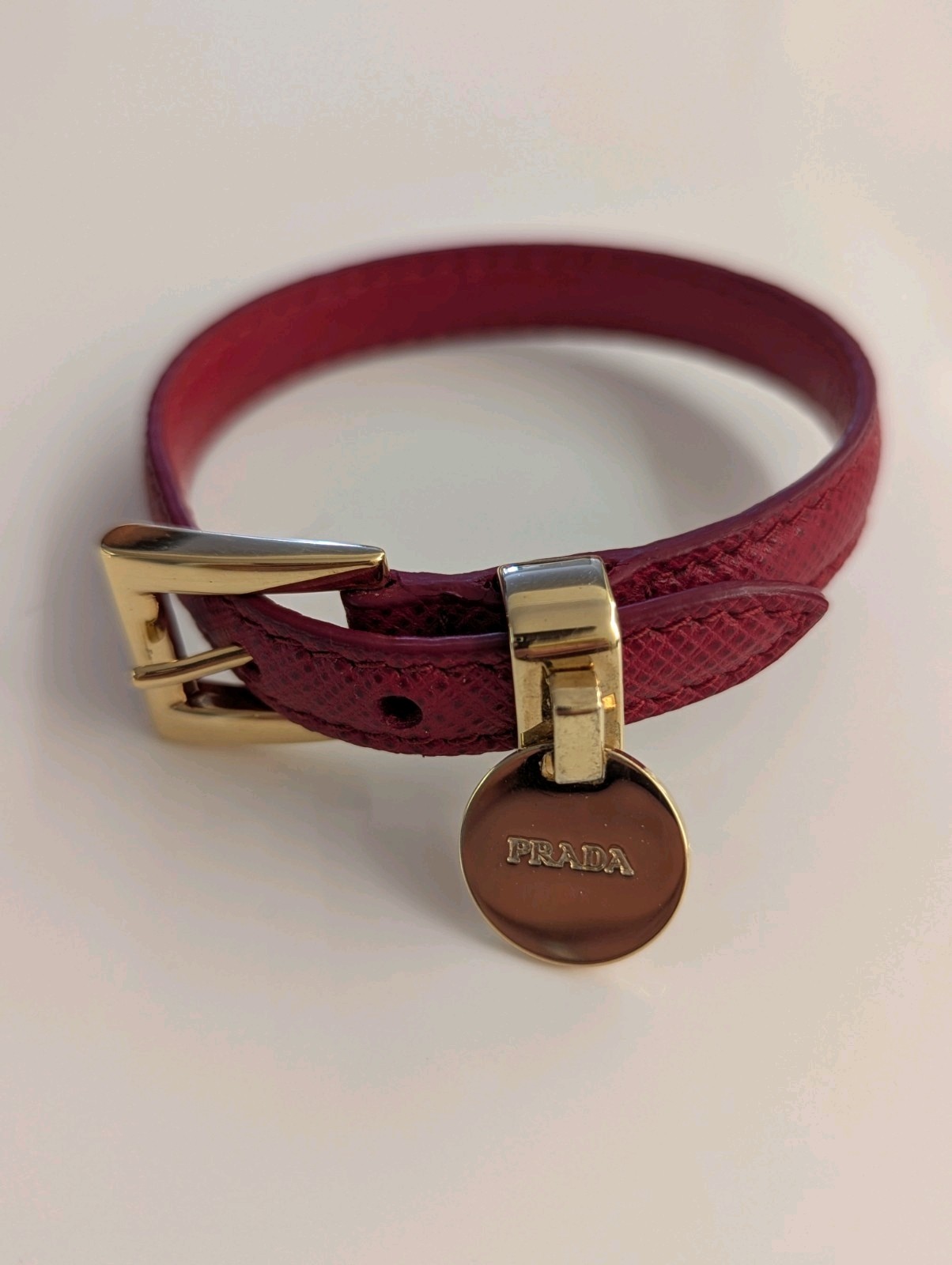 Pulsera de cuero Prada Saffiano talla M