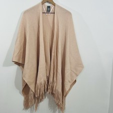 Vince Camuto Acrylic Beautiful Shawl Light Pink Fringe Tassels Boho Fits Most