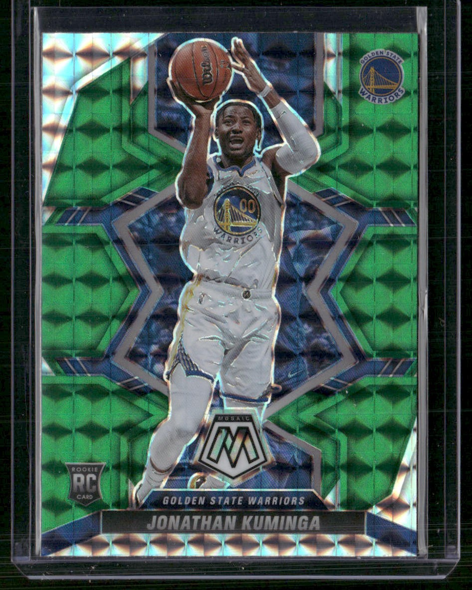 2021-22 Panini Mosaic #205 Jonathan Kuminga Green