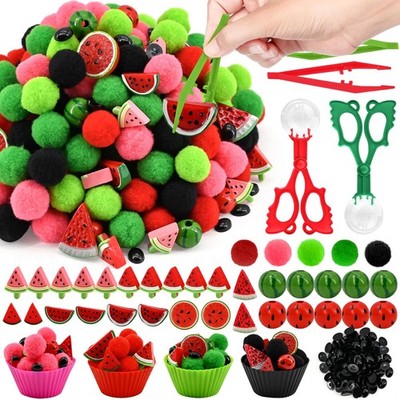 192 Pcs Watermelon Sensory Bin Filler Spring Summer Fruit Counting Sorting Se...