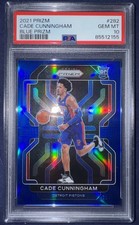 2021 Panini Blue Prizm #282 Cade Cunningham Pistons RC Rookie /199 PSA 10