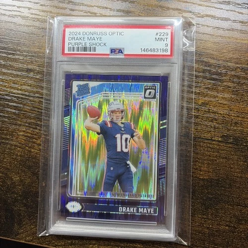 2024 PANINI DONRUSS OPTIC PURPLE SHOCK #229 DRAKE MAYE ROOKIE RC PSA 9