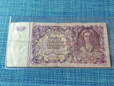 🇦🇹 Austria 50 schilling 1951 P-130  banknotes 120425-4