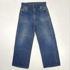 Vintage 50s Headlight Workwear Denim Jeans Talon Zip Union Made USA Sz 32