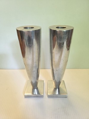 Vintage Michael Graves Polished Cast Aluminum Candle Holder s 8 