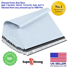 POLY MAILERS Envelopes Self Sealing Plastic Mailing Bags Size 6x9 7.5x10.5 10x13
