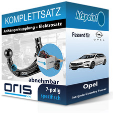 Für Opel Insignia Country 18- ORIS Anhängerkupplung abnehmbar + 7polig E-Satz FP