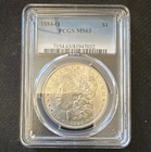1884 Morgan Dollar New Orleans PCGS MS63 Silver $1 Coin Uncirculated
