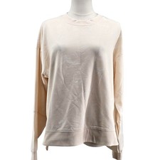 All In Motion Sweatshirt Womens M White Pullover Fleece Oversized Relaxed Fit