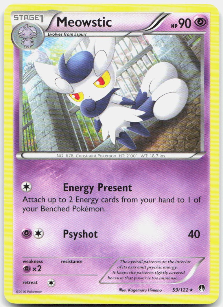 Meowstic 59/122 Rare BREAKpoint Pokemon LP