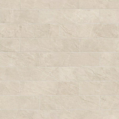 Slate Ivory Matte 3 In. X 12 In. Stone Look Porcelain Floor and Wall Tile (3.39
