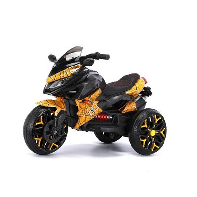 Battery-Powered Kids Motorcycle with Training Wheels, Headlights, Connectivity &