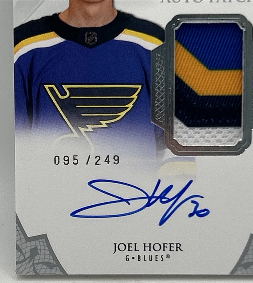 2020-21 UD THE CUP Joel Hofer #170 Rookie Patch Autograph Card /249 4 Color - Image 2 of 4