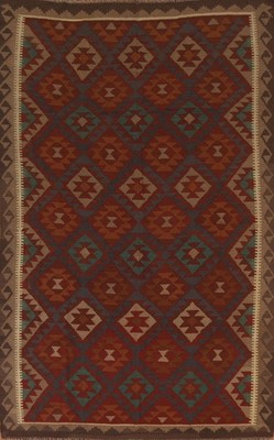 Geometric Kilim Oriental Area Rug Living Room Hand-woven Reversible Carpet 7x10