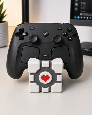 Steam Controller 2026 Stand | Portal Friendship Cube Holder